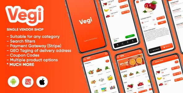 Vegi - The Ultimate Grocery - Food - Milk Ordering app with Delivery boy & Admin : Android / Laravel