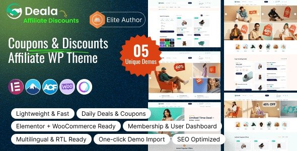 Deala – Coupons and Deals Affiliate WordPress Theme