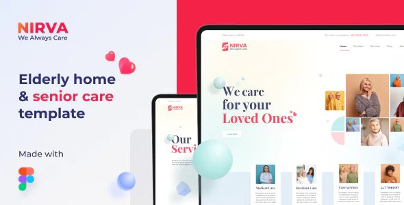 NIRVA - Elderly Care and Old Age Home Website Template