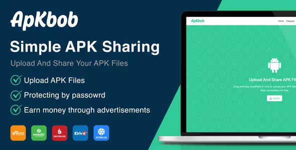 Apkbob - Simple APK Sharing Platform + Universal Storage Add-ons Bundle
