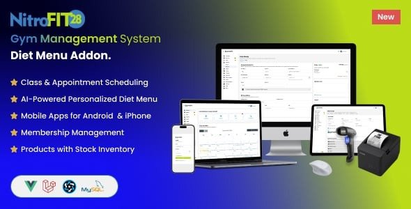NitroFIT28 | Fitness & Gym Management System Diet Menu Addon
