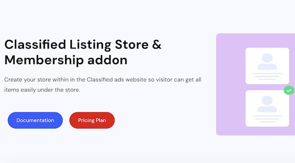 Classified Listing Store & Membership Add-ons