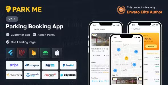 ParkME - Flutter Complete Car Parking App | Parking Spot Booking App