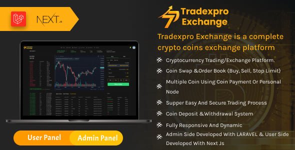 Tradexpro — White Label Crypto Exchange Script | Spot, P2P, Staking, ICO, future | Laravel + Next.js