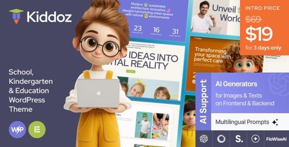 Kiddoz - School, Kindergarten & Education WordPress Theme