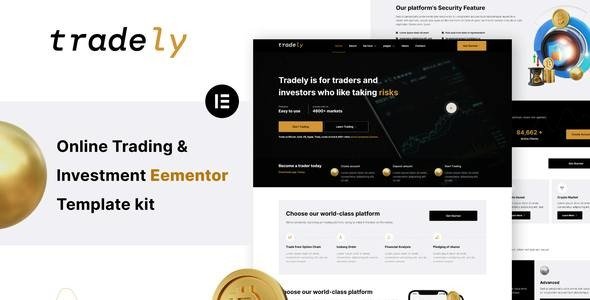 Tradely - Online Trading & Investment Elementor Template Kit