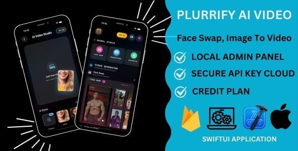 Plurrify AI Video Face Swap, Image To Video, Mobile App SwiftUI IOS
