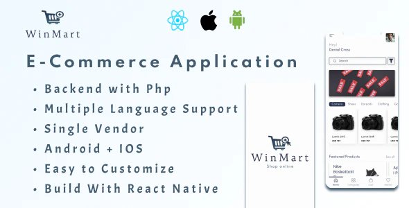 [PRE-BOOKING SALE] Winmart - E-Commerce Application(Android + IOS) + Admin Panel