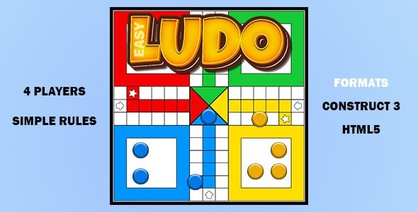 Easy Ludo Game (Construct 3 | C3P | HTML5) Board Game