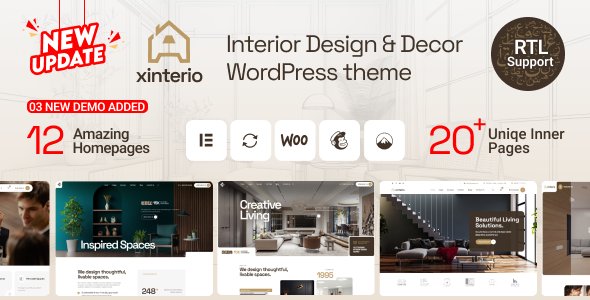 Xinterio - Interior Design WordPress Theme + RTL