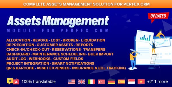 Assets Management & Asset Tracking module for Perfex CRM