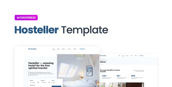 Hosteller – Hostel Booking Elementor Template Kit
