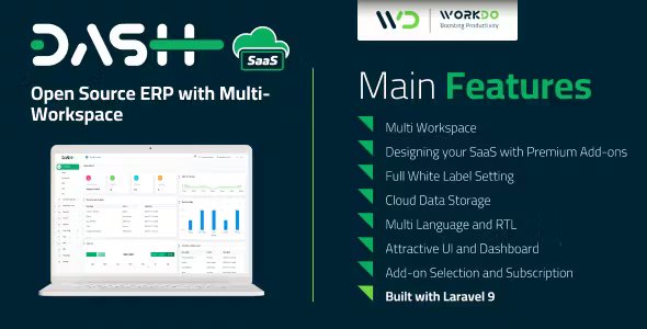 [73 Addons] WorkDo Dash SaaS – Open Source ERP with Multi-Workspace