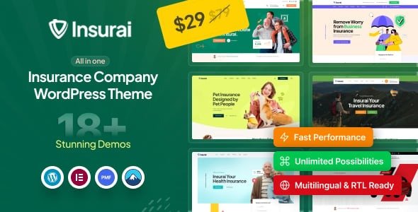 Insurai - Insurance Company WordPress Theme