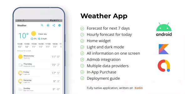 Weather Tomorrow Complete Android Application + Admob + In-App