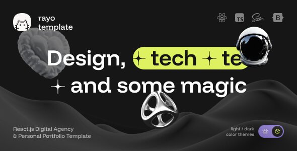 Rayo - Digital Agency & Personal Portfolio ReactJs Template