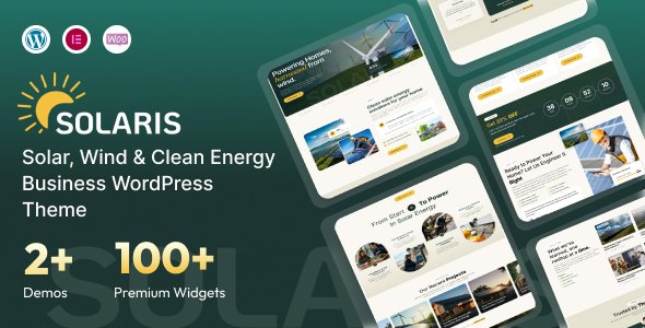 Solaris – Solar, Wind & Clean Energy Business WordPress Theme