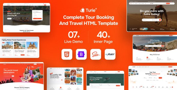 Turie – Travel & Tour Booking HTML Template