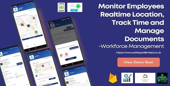 Officiated v1 : Monitor Employees Realtime Location, Track Time and Manage Documents in Real time.
