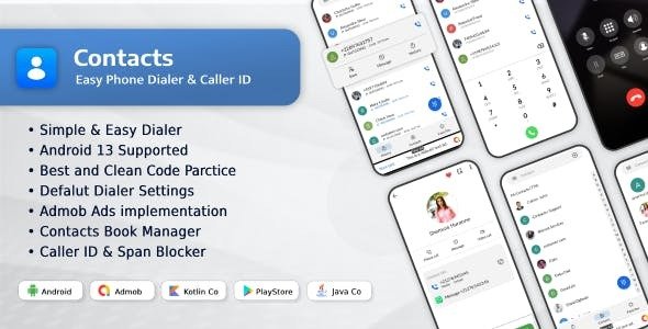 Contacts : Easy Phone Dialer | Default Dialer | Admob Ads