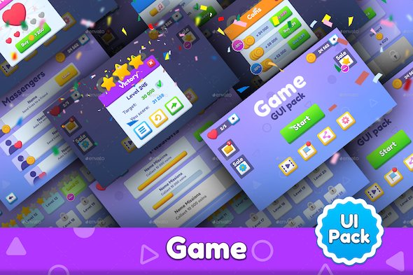 Purple GUI game pack
