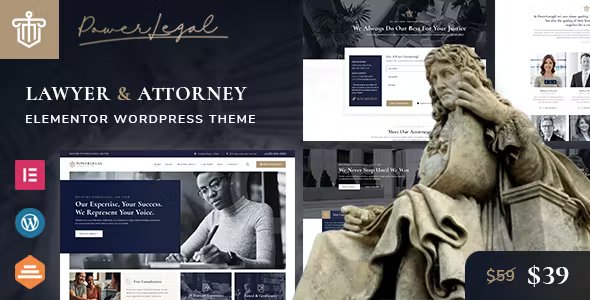 Powerlegal - Law, Lawyer & Attorney WordPress Theme