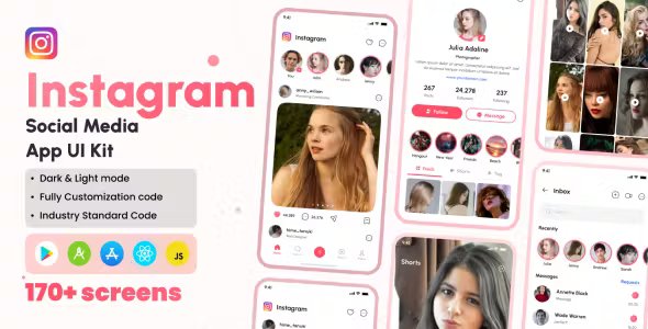 Instagram - Social Media React Native CLI Ui Kit