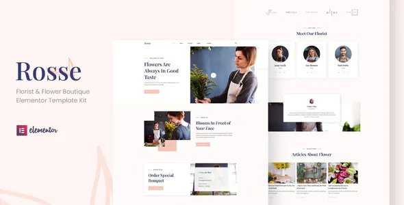 Rosse - Florist & Flower Boutique Elementor Template Kit