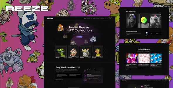 Reeze - NFT Portfolio Elementor Template Kit
