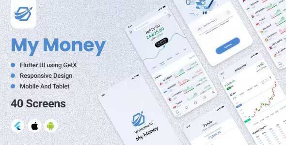 Stock Market App v1.0.1 - Flutter UI Kit using GetX