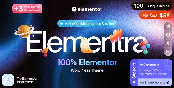 Elementra - 100% Elementor WordPress Theme