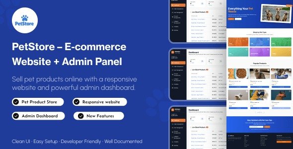 Petstore E-commerce Website | E-commerce Platfrom for Pets