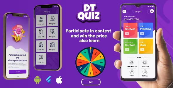 DTQuiz - Online Quiz Flutter Full Application - Laravel Admin Panel