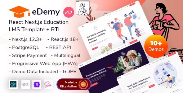 eDemy - React Next.js LMS Education &amp; Online Courses Theme
