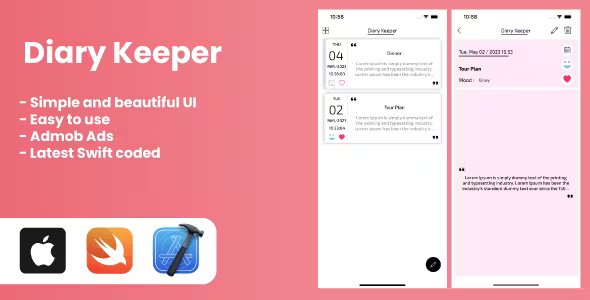 Diary and Notes Keeper - iOS
