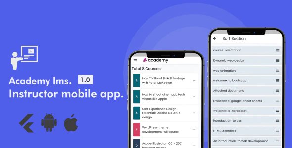 Academy Lms Instructor Mobile App - Flutter iOS & Android