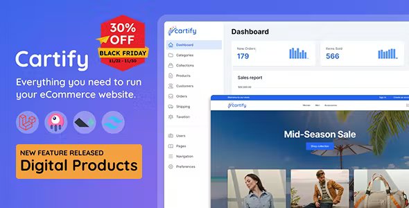Cartify - Laravel Ecommerce Platform with Tailwind CSS