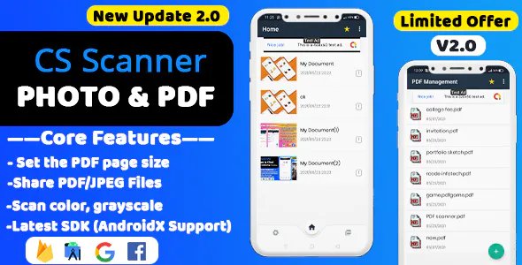 CS Scanner - Document Scanner and PNG to PDF Scanner App CamScanner Clone